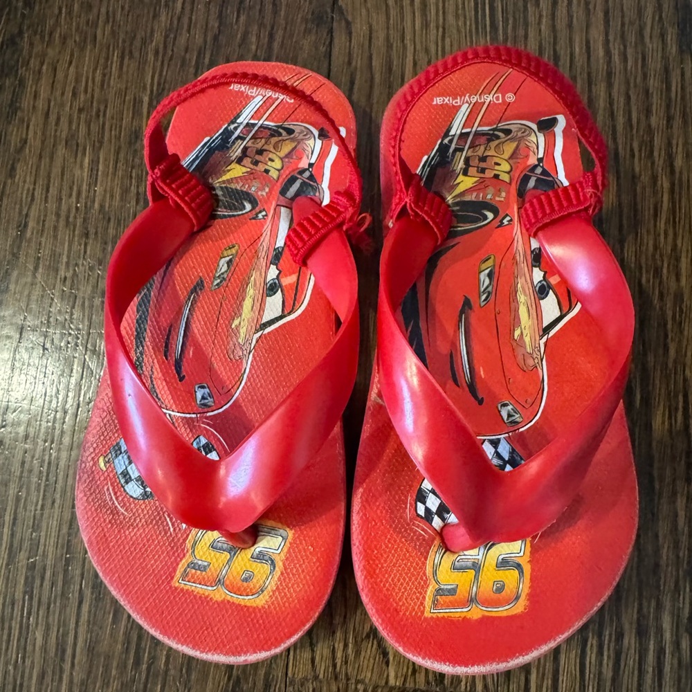 Disney Cars Red Kids Flip Flops